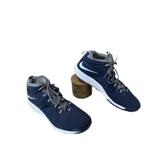 Nike Huarache Lacrosse Shoes Blue/White 684699-010 Mens Size 14.5 Sports Sneaker - Picture 1 of 13